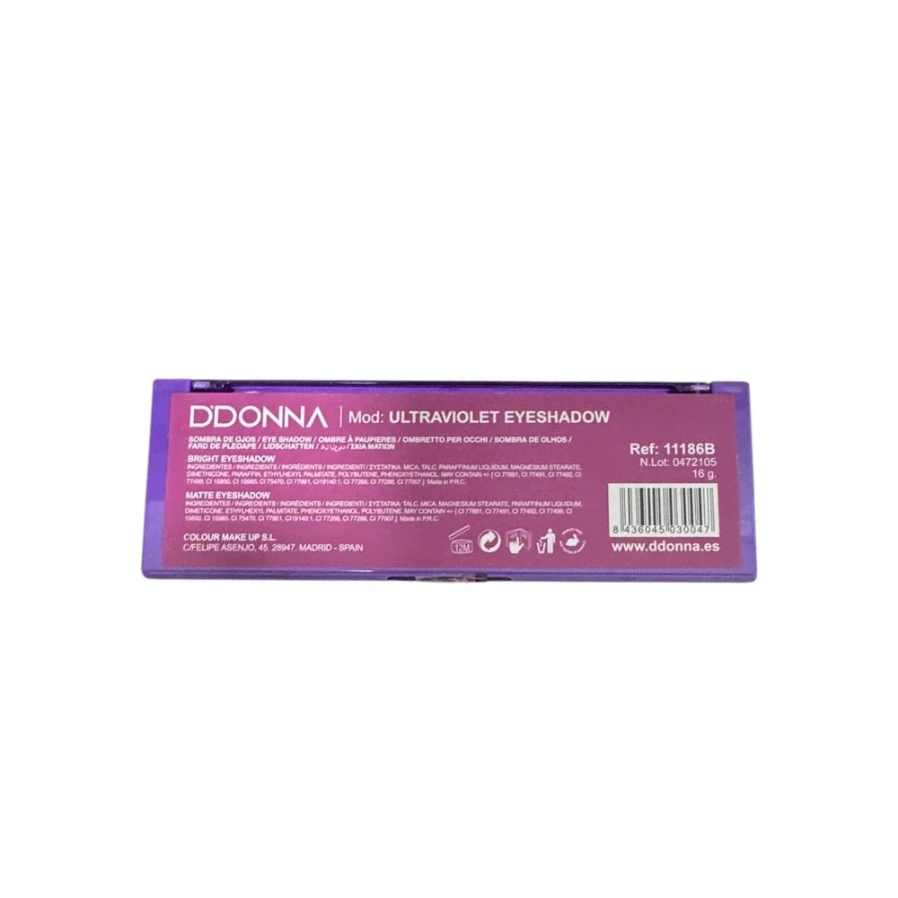 DDonna Ultraviolet Eyeshadow Palette 12 Shades Matte Shimmer Purple 11186B